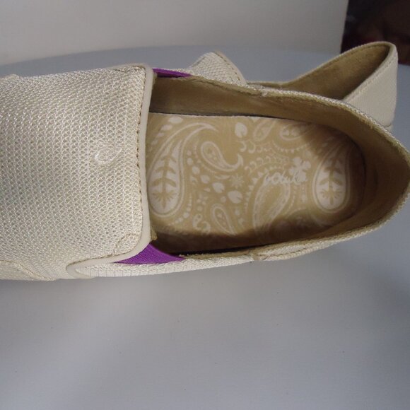 OluKai Waialua Mesh Slip On Casual Shoes Size 10 Womens cream/purple - Picture 4 of 6